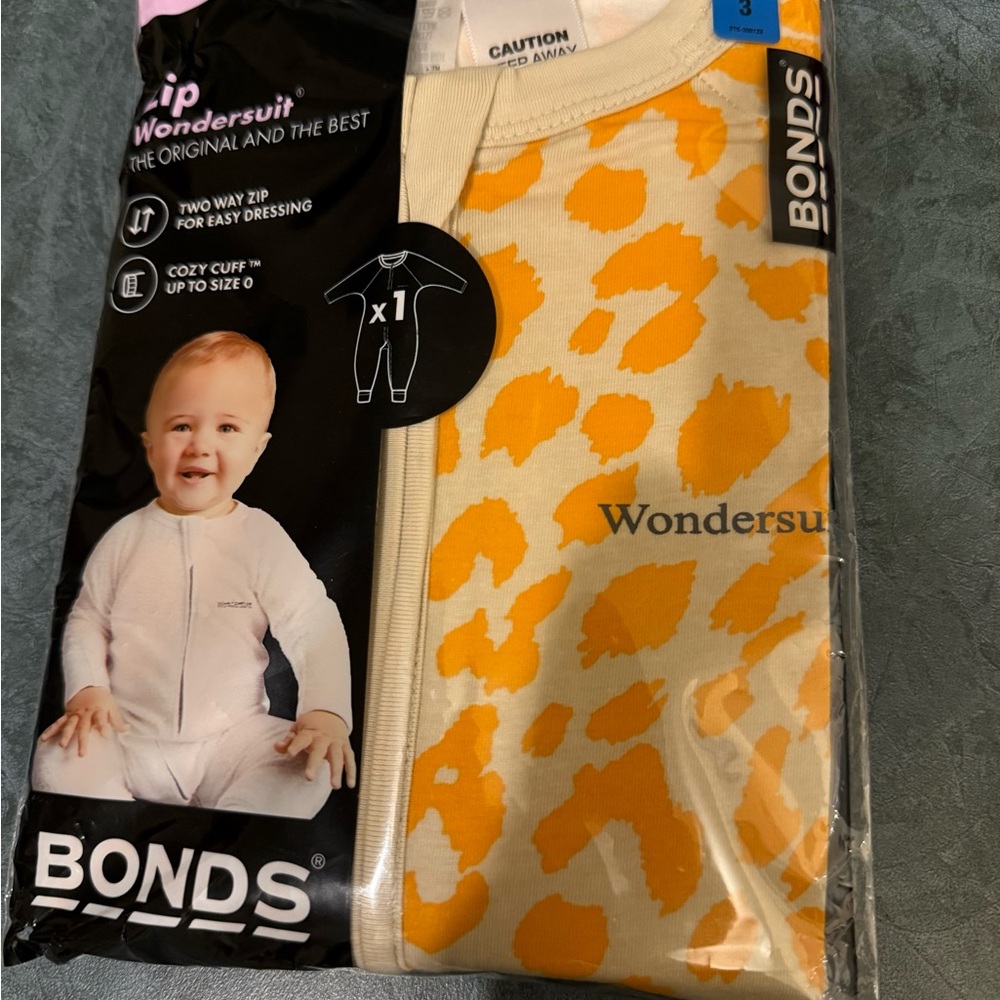 Bonds Baby Wondersuit - Yellow Pattern